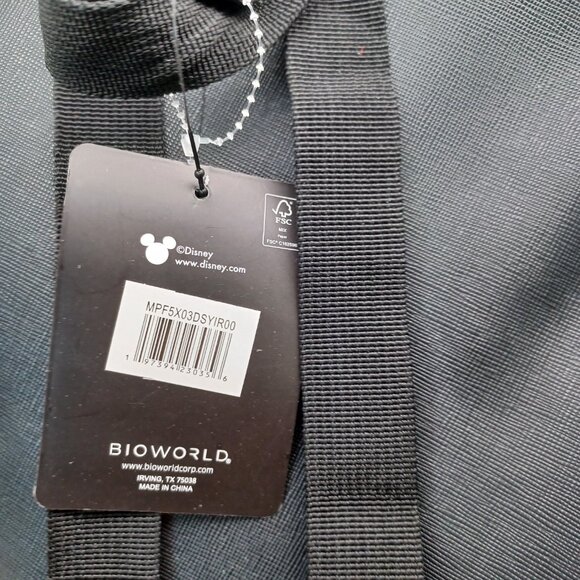 Disney Mickey Mouse Backpack BioWorld Cream Black Red Mini Bag NEW - Picture 5 of 16